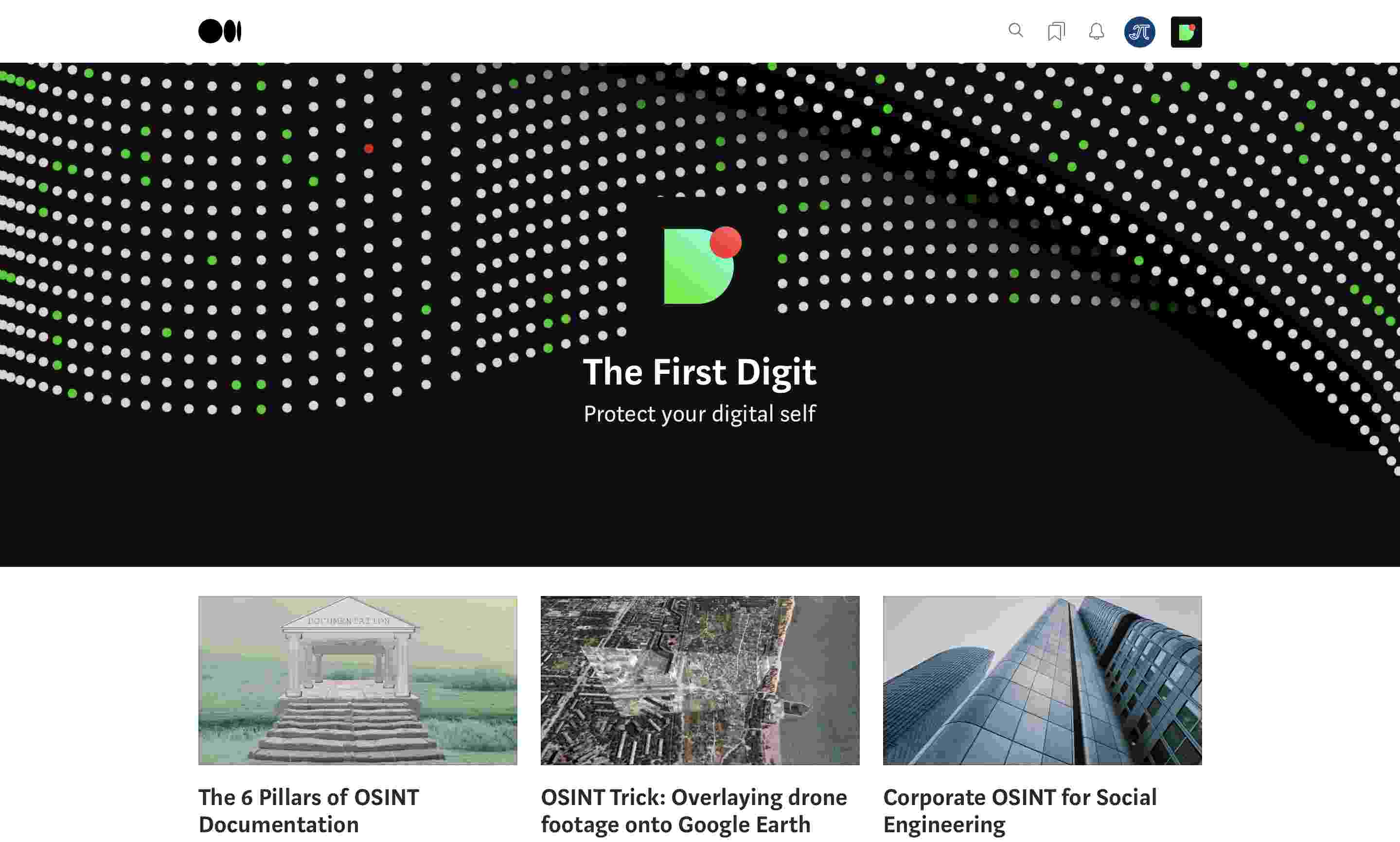 The First Digit homepage before it was rebranded