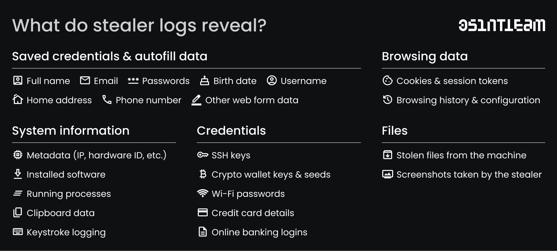 What do stealer logs reveal?