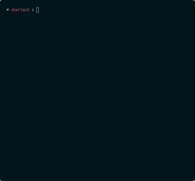 Running Sherlock in Terminal