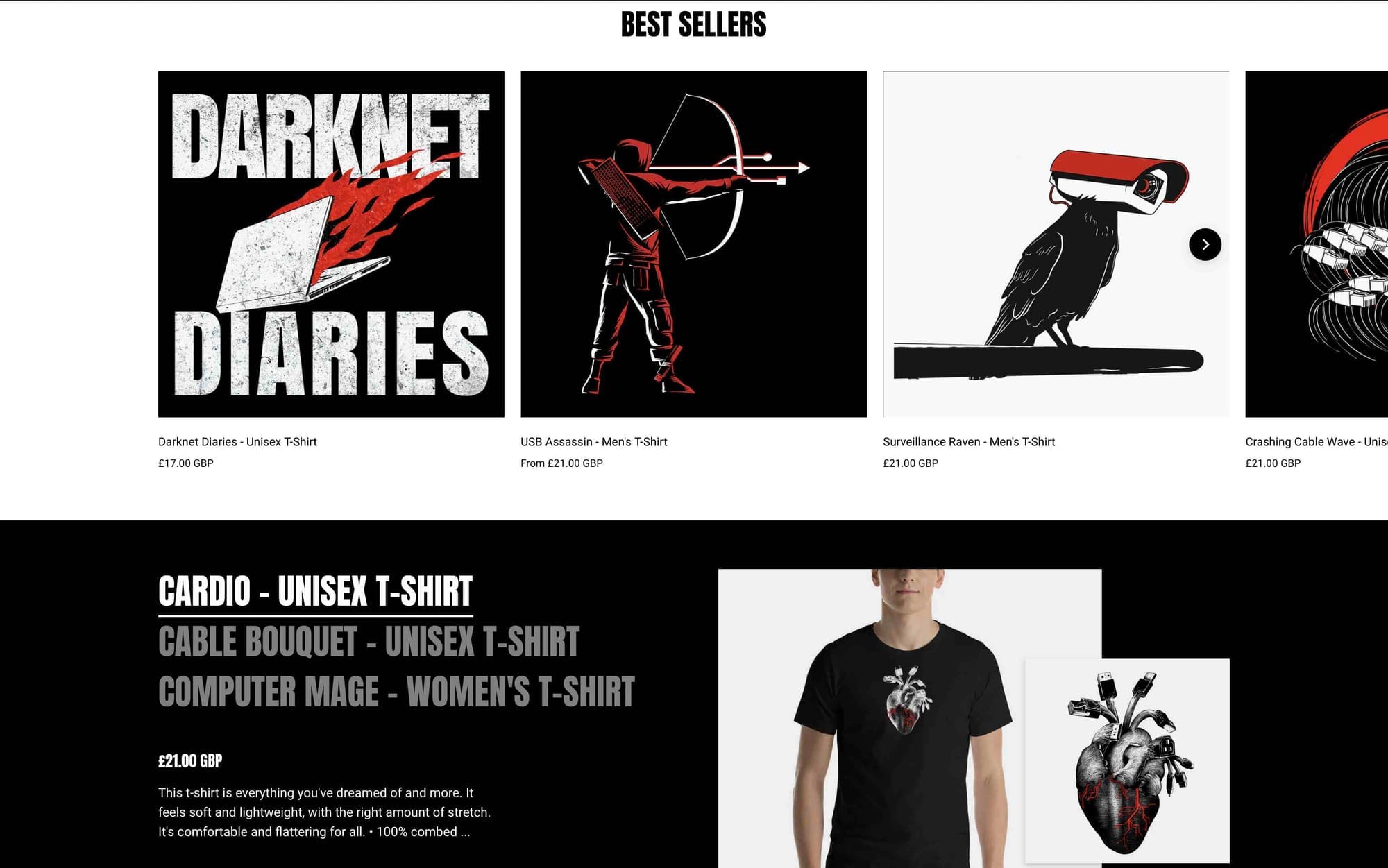 An example of good merch from shop.darknetdiaries.com