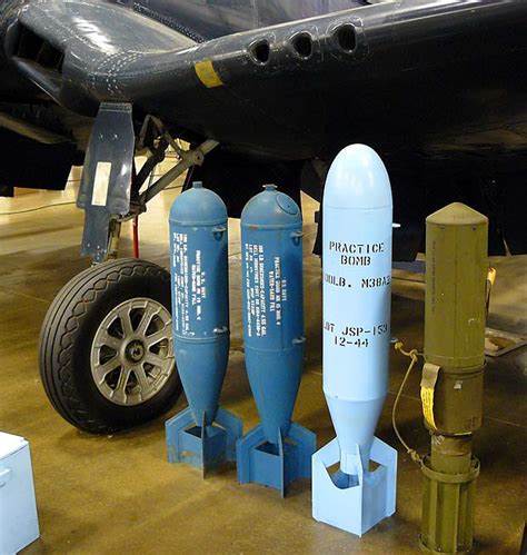 Blue with white lettering is usually a practice bomb. (Image Source)