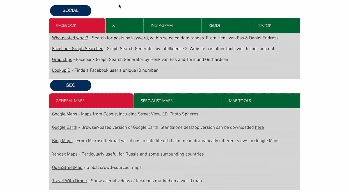 OSINT Essentials tools collection