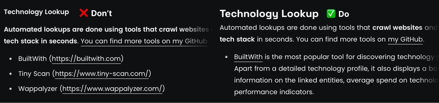 The paragraph on the left breaks formatting rules.