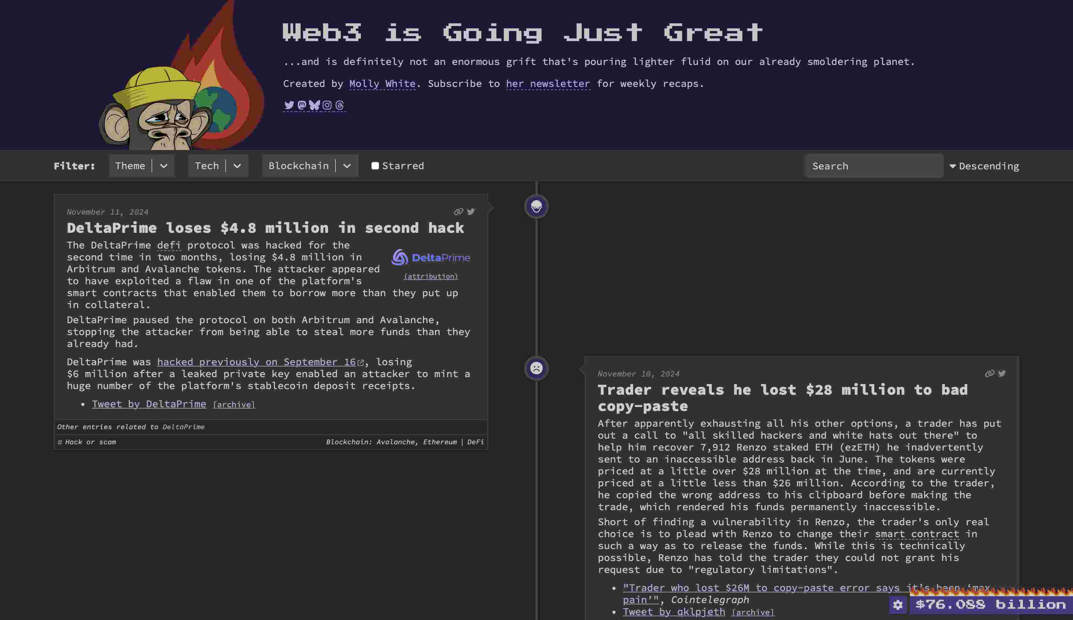 Web3 is Going Just Great by Molly White